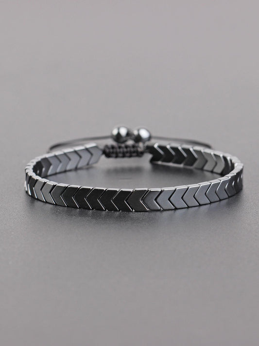 Ônix Preto Pulseira De Conta Para Homens. ENVIO NACIONAL