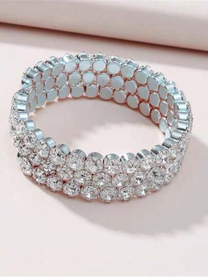 Pulseira De Strass Para Festa/Casamento Delicada. ENVIO NACIONAL