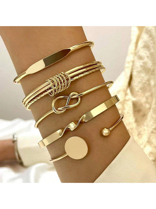 Conjunto De 5 Pulseiras De Metal Feminina No Estilo Boêmio. A pulseira ideal está aqui. Envio internacional