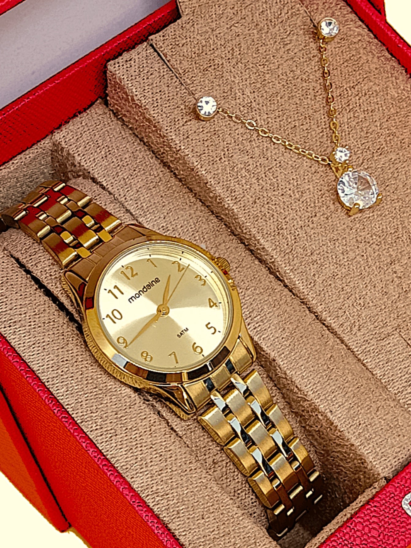 Relógio Mondaine Feminino Original Dourado. ENVIO NACIONAL