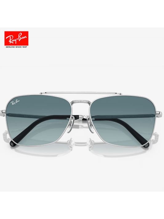 Ray-Ban Óculos unissex de Armação de Metal Quadrada Oversized da Ray-Ban, Design de Ponte Dupla para Bloquear a Luz e Proteger os Olhos, Óculos de Moda Clássica da Ray-Ban, Adequado para Adultos.ENVIO NACIONAL