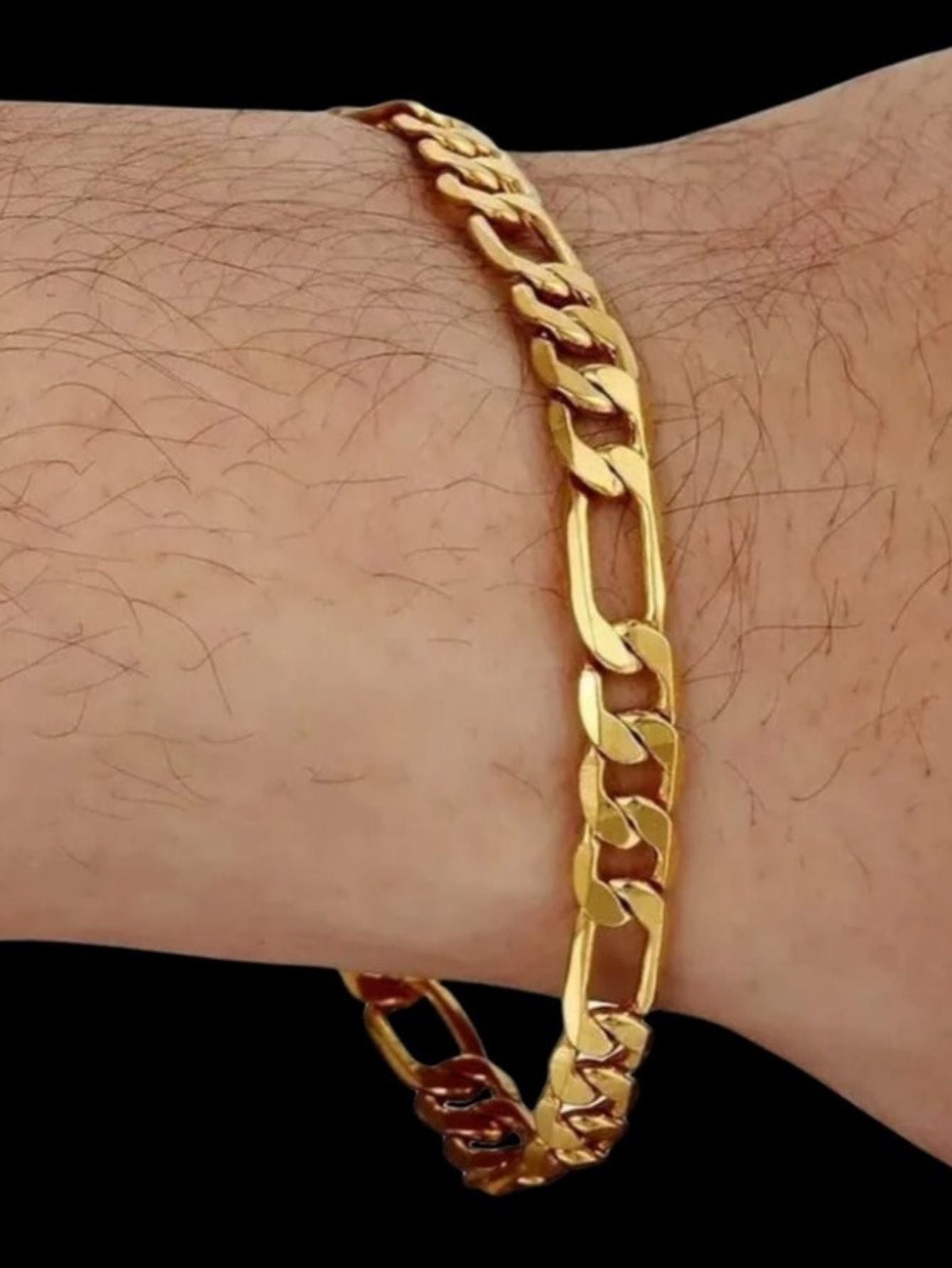 Pulseira Dourada - Aço Inoxidável Masculina Banhada. ENVIO NACIONAL